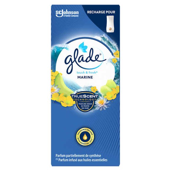 Recharge Touch&Fresh Marine aux huiles essentielles GLADE, 10ml