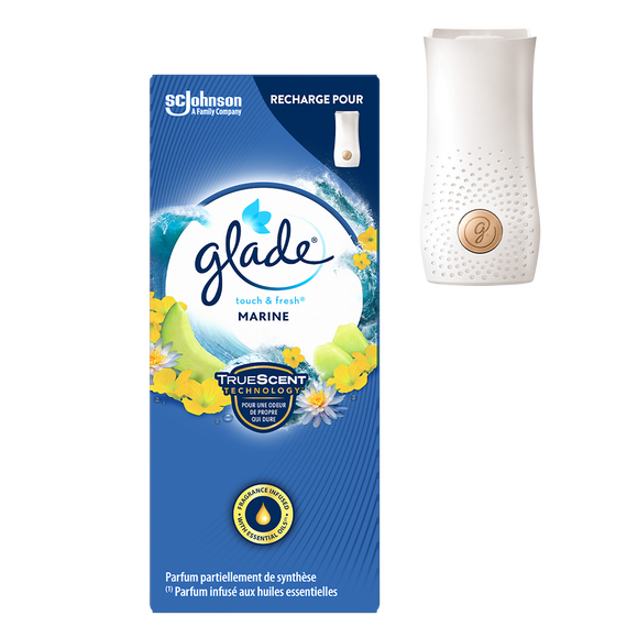 Désodorisant Recharge Touch&Fresh Marine aux huiles essentielles GLADE, 10ml