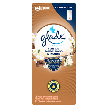 Recharge Touch&Fresh Bois de Santal&Jasmin aux huiles essentielles GLADE, 10 ml