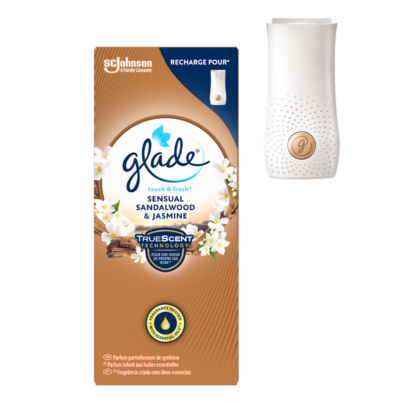 Recharge Touch&Fresh Bois de Santal&Jasmin aux huiles essentielles GLADE, 10 ml