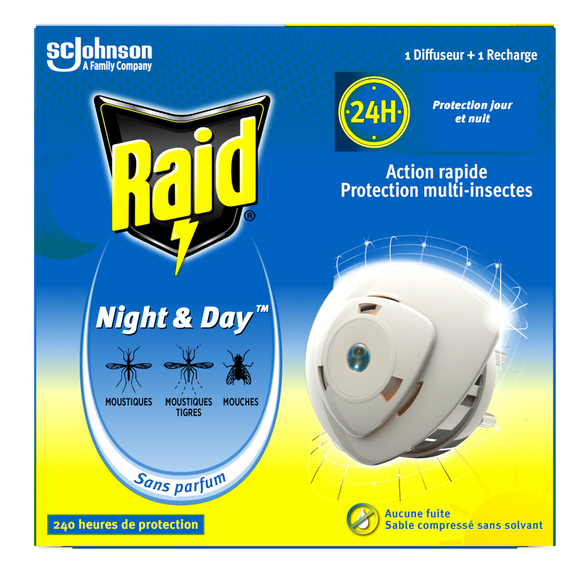 Diffuseur night&day protection mutil-insectes RAID