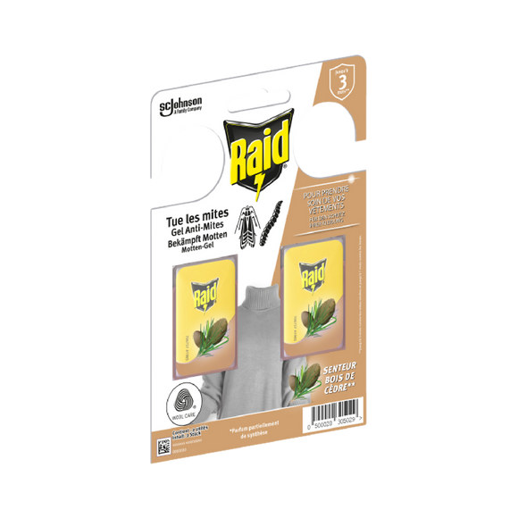 Gel anti-mites bois de Cèdre RAID x2