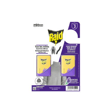 Gel anti-mites senteur lavande RAID x2