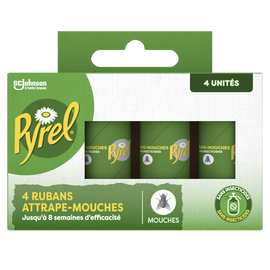 Rubans attrape mouches sans insecticides PYREL x4