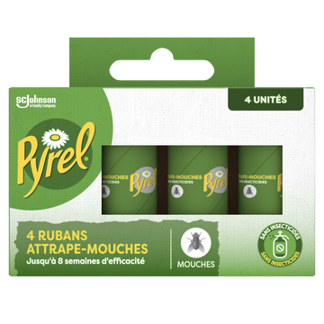 Rubans attrape mouches sans insecticides PYREL x4