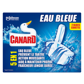 Canard WC bloc cuvette solide colorant eau bleue 5 en 1