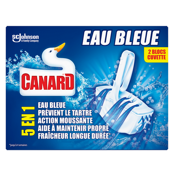 Canard WC bloc cuvette solide colorant eau bleue 5 en 1
