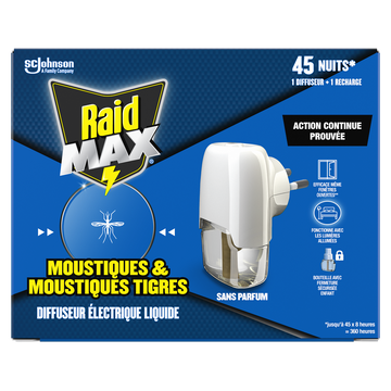 Diffuseur électrique liquide RAID MAX 45NUITS TP18