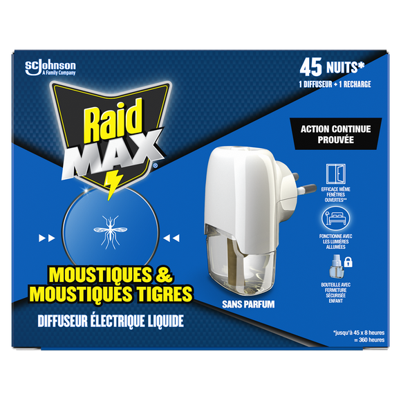 Diffuseur électrique liquide RAID MAX 45NUITS TP18