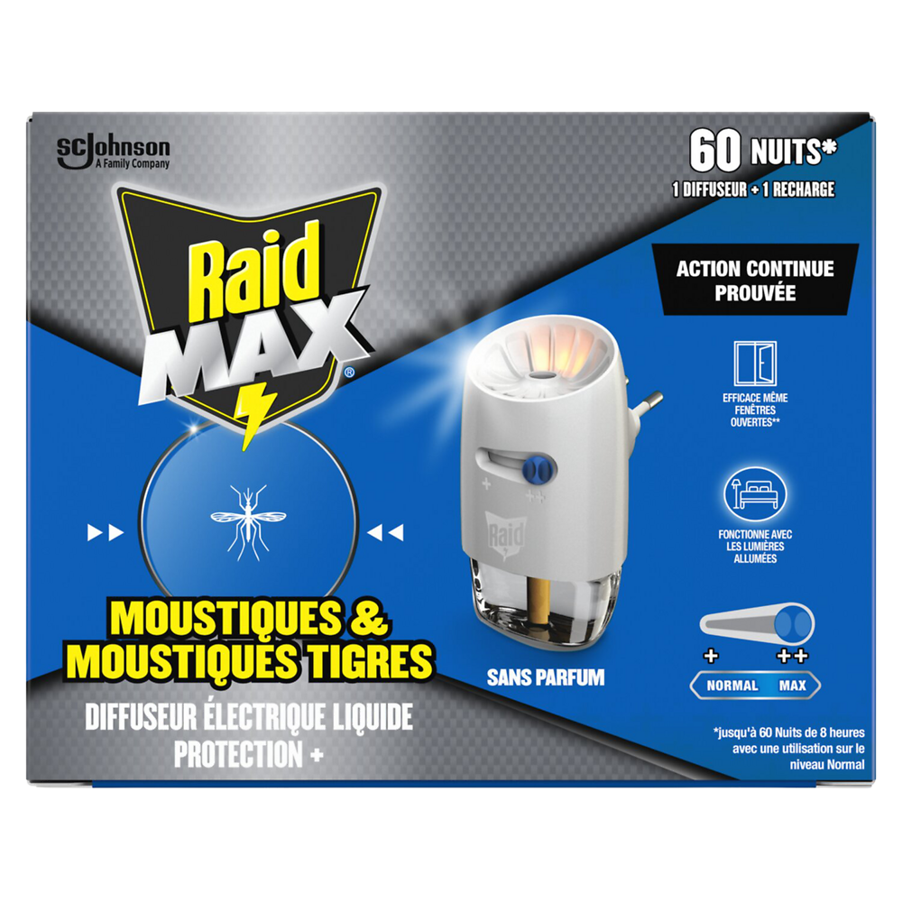 Diffuseur électrique RAID MAX 60NUITS TP18