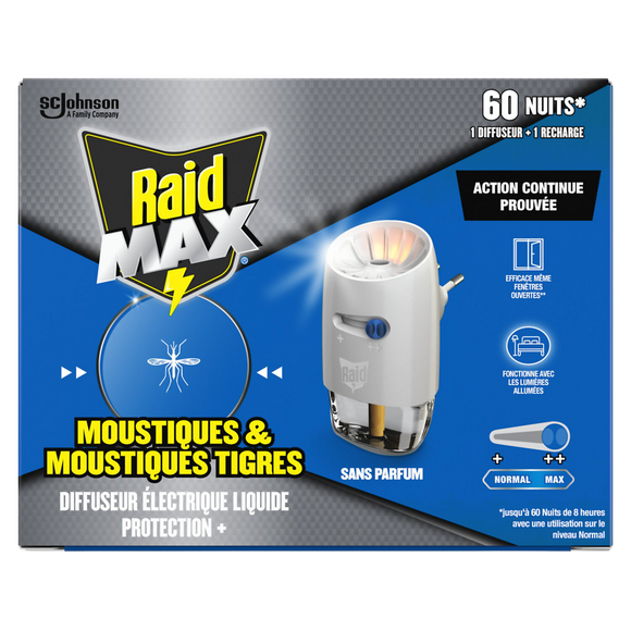 Diffuseur électrique RAID MAX 60NUITS TP18
