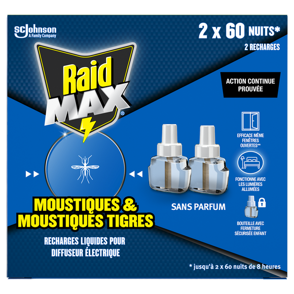 Recharge électrique liquide RAID MAX 120NUITS TP18