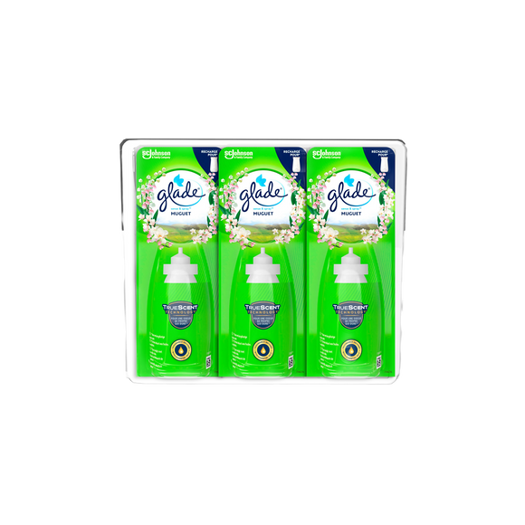 Spray recharge muguet aux huiles essentielles GLADE x3