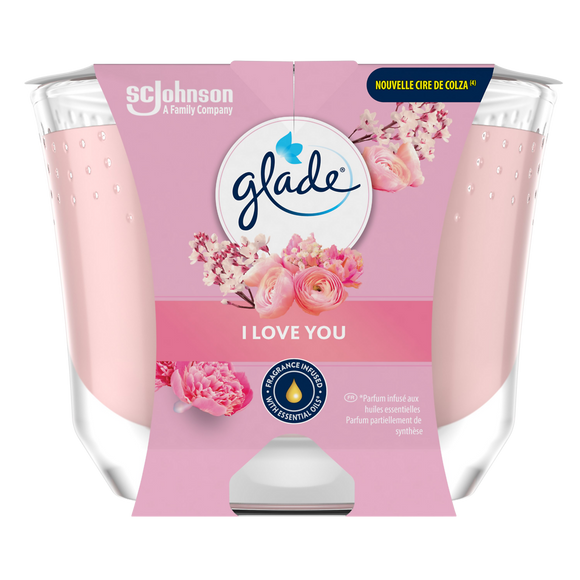 Bougie parfum d'ambiance I love you GLADE - 204g - XL