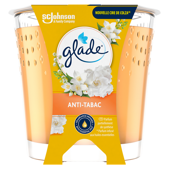 Bougie Parfum d'ambiance anti-tabac GLADE 112g