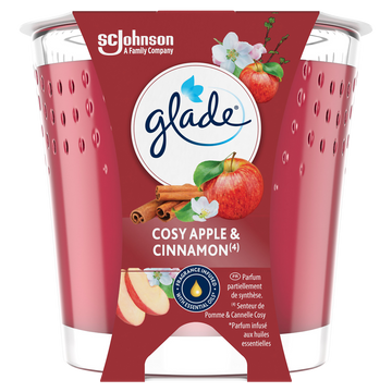 Bougie Parfum d'ambiance cosy apple et cinnamon GLADE - 112g