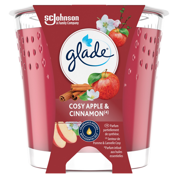 Bougie Parfum d'ambiance cosy apple et cinnamon GLADE - 112g
