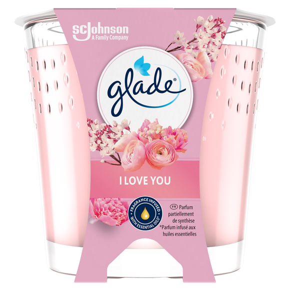 GLADE BOUGIE I LOVE YOU - sans huile de palme 112G