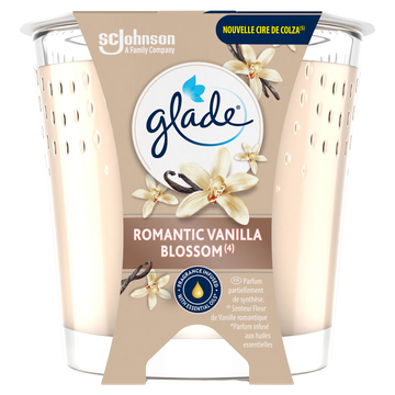 GLADE BOUGIE ROMANTIC VANILLA BLOSSOM - sans huile de palme