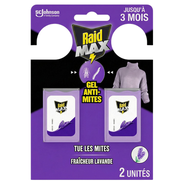RAID MAX anti-mites gel lavande X2 TP18