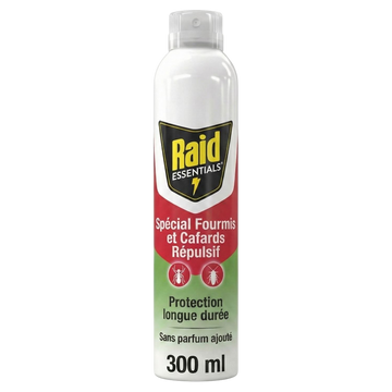 RAID ESSENTIALS répulsif spé.fourmis & cafards TP18 300ml