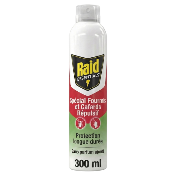 RAID ESSENTIALS répulsif spé.fourmis & cafards TP18 300ml