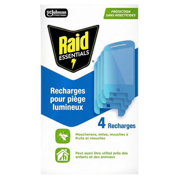 Recharges pièges lumineux RAID ESSENTIALS x4