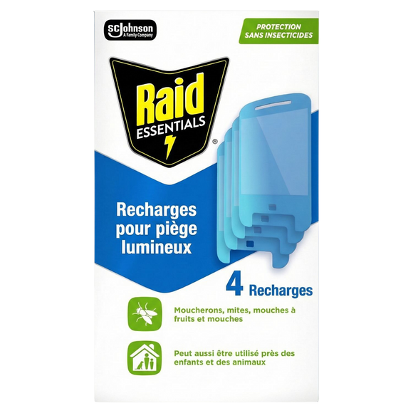 Recharges pièges lumineux RAID ESSENTIALS x4