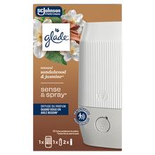 Diffuseur de parfum GLADE Sense&Spray Bois sandal et jasmin