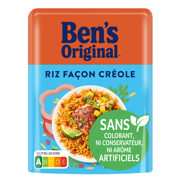 Riz micro-ondable façon Créole 2min BEN'S ORIGINAL 220g