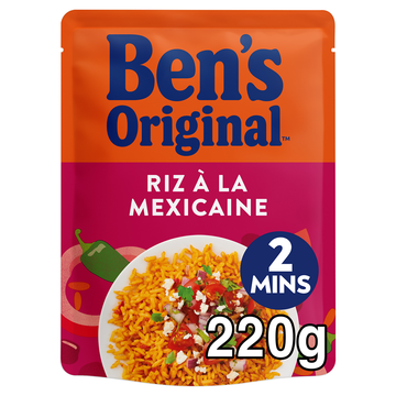 Riz cuisiné à la Mexicaine express 2min BEN'S ORIGINAL - Sachet micro-ondable 220g