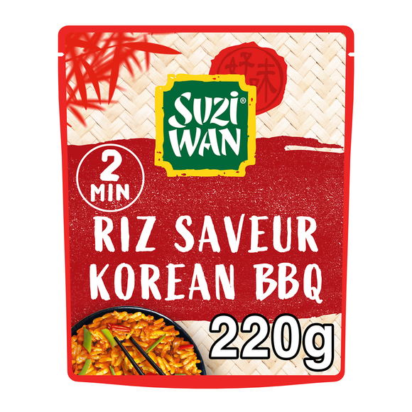 Riz saveur Korean barbecue Micro Ondable SUZIWAN 220g