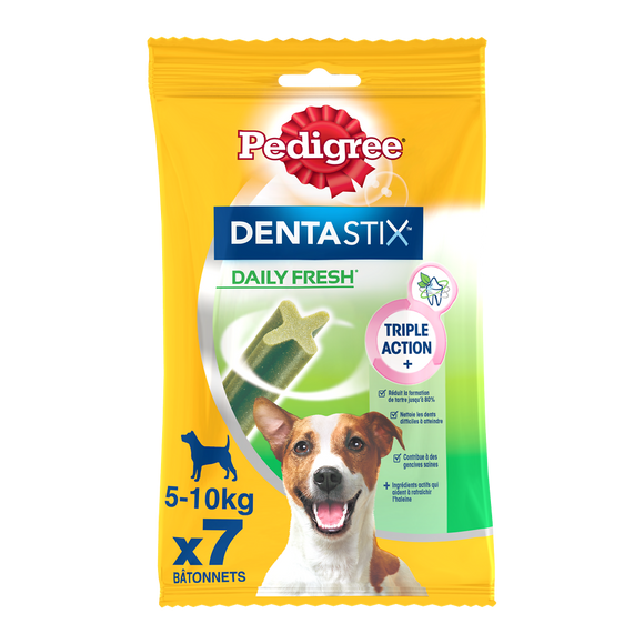 Bâtonnets à mâcher petit chien Dentastix Fresh PEDIGREE x7 - 110g