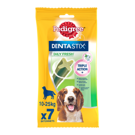 Bâtonnets à mâcher moyen chien Dentastix Fresh PEDIGREE x7 - 180g