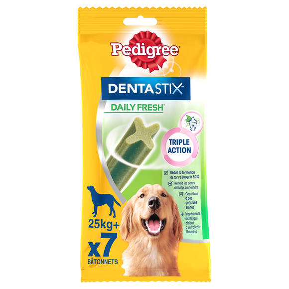 Bâtonnets à mâcher grand chien Dentastix Fresh PEDIGREE x7 - 270g