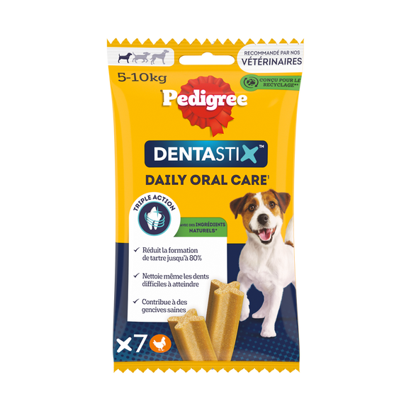 Bâtonnets à mâcher petit chien Dentastix PEDIGREE x7 - 110g