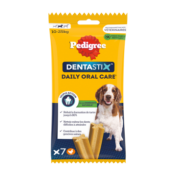 Bâtonnets à mâcher moyen chien Dentastix PEDIGREE x7 - 180g