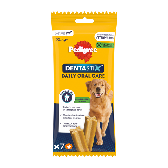 Bâtonnets à mâcher grand chien Dentastix PEDIGREE x7 - 270g