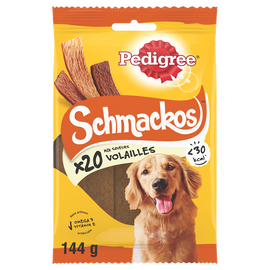 Friandises chien récompenses Schmackos à la volaille PEDIGREE x20 - 144g