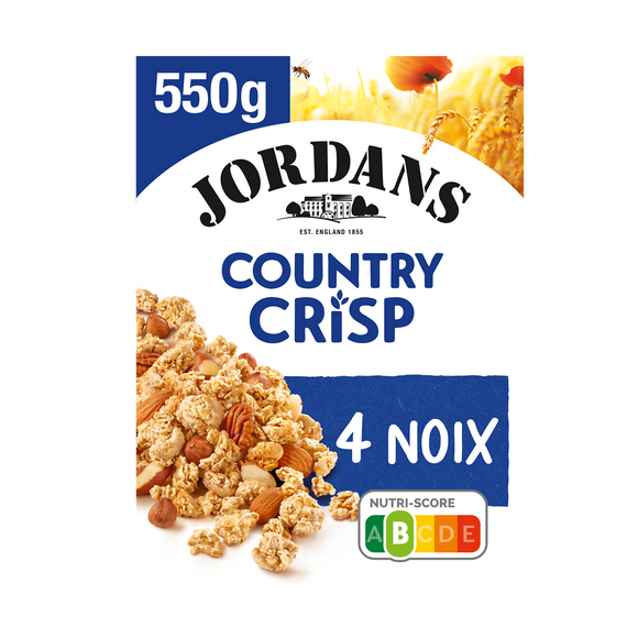 Céréales Country Crisp riche en 4 noix JORDANS, 550g