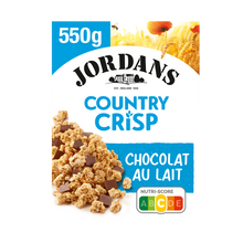 Céréales Country Crisp au chocolat au lait JORDANS, 550g