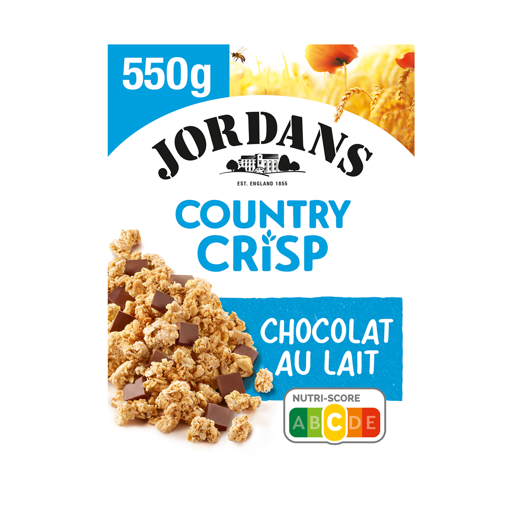 Céréales Country Crisp au chocolat au lait JORDANS, 550g