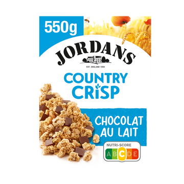 Céréales Country Crisp au chocolat au lait JORDANS, 550g