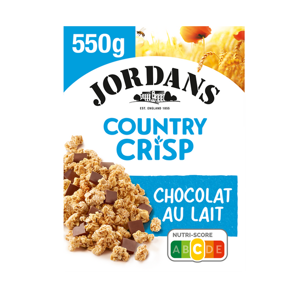 Céréales Country Crisp au chocolat au lait JORDANS, 550g