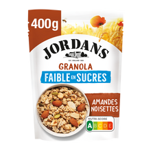 Céréal.granola amande noisette faible en sucres JORDANS, paquet 400g