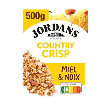 Céréales country crisp miel & noix JORDANS 500g