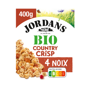 Céréales country crisp 4 noix bio JORDANS, 400g