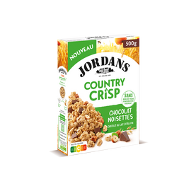 Céréales country crisp chocolat noisettes JORDANS, 450g
