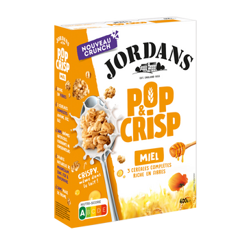 Céréales POP & CRISP MIEL Jordans 400g
