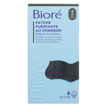 Patchs visage purifiants au charbon BIORE, x6